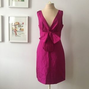 NWT Kate Spade magenta bow cocktail dress